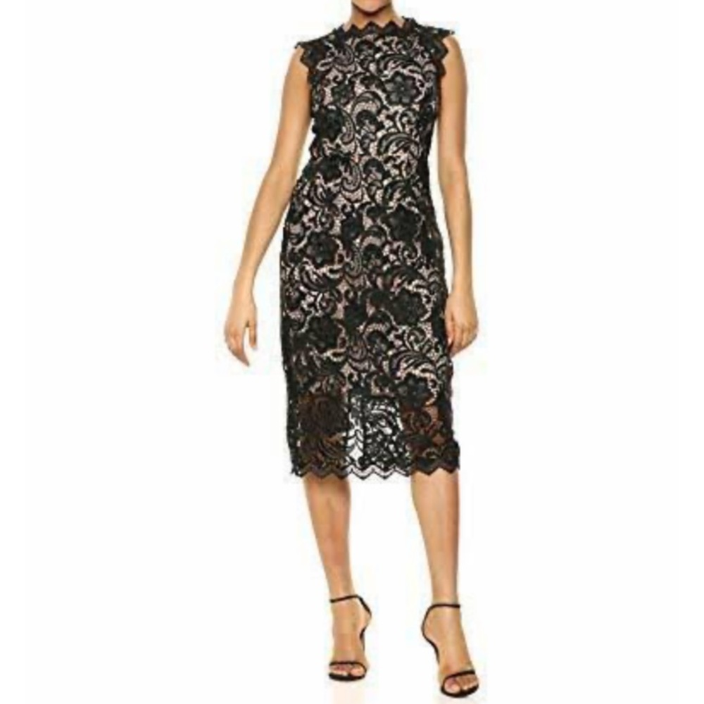 Dress The Population Claudette Black Lace Dress